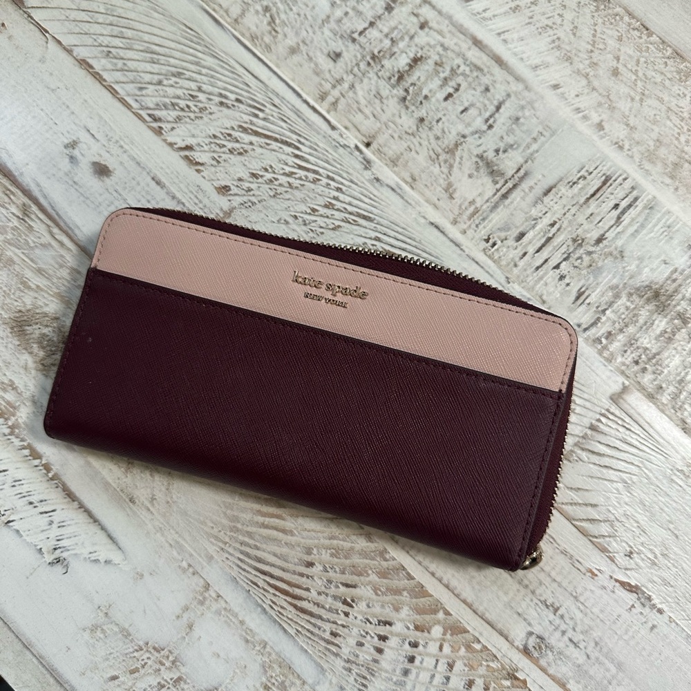Kate Spade Blush and Burgundy Wallet